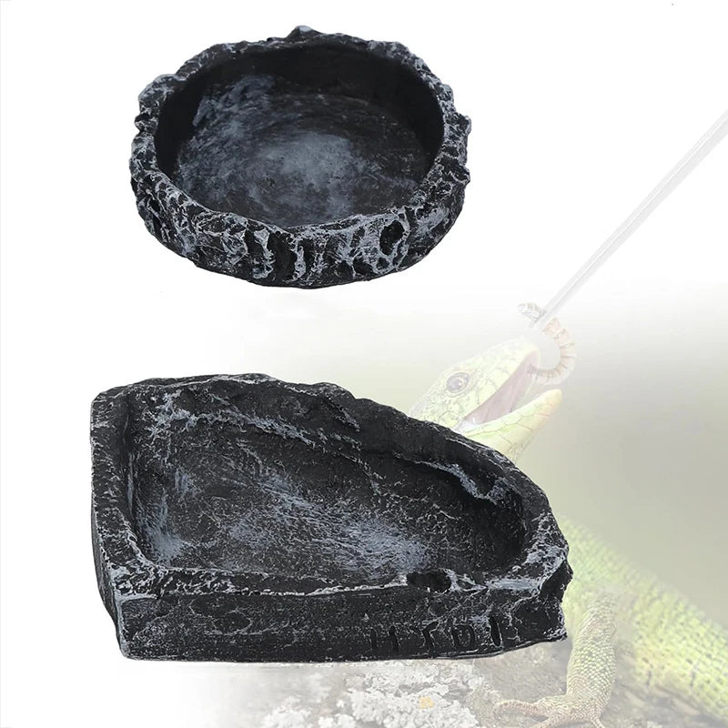 Stone Reptile Food & Water Bowl – Bearded Dragon Dish