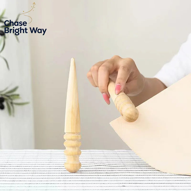 Solid Wood Leather Edge Burnisher Slicker | Craft Tool