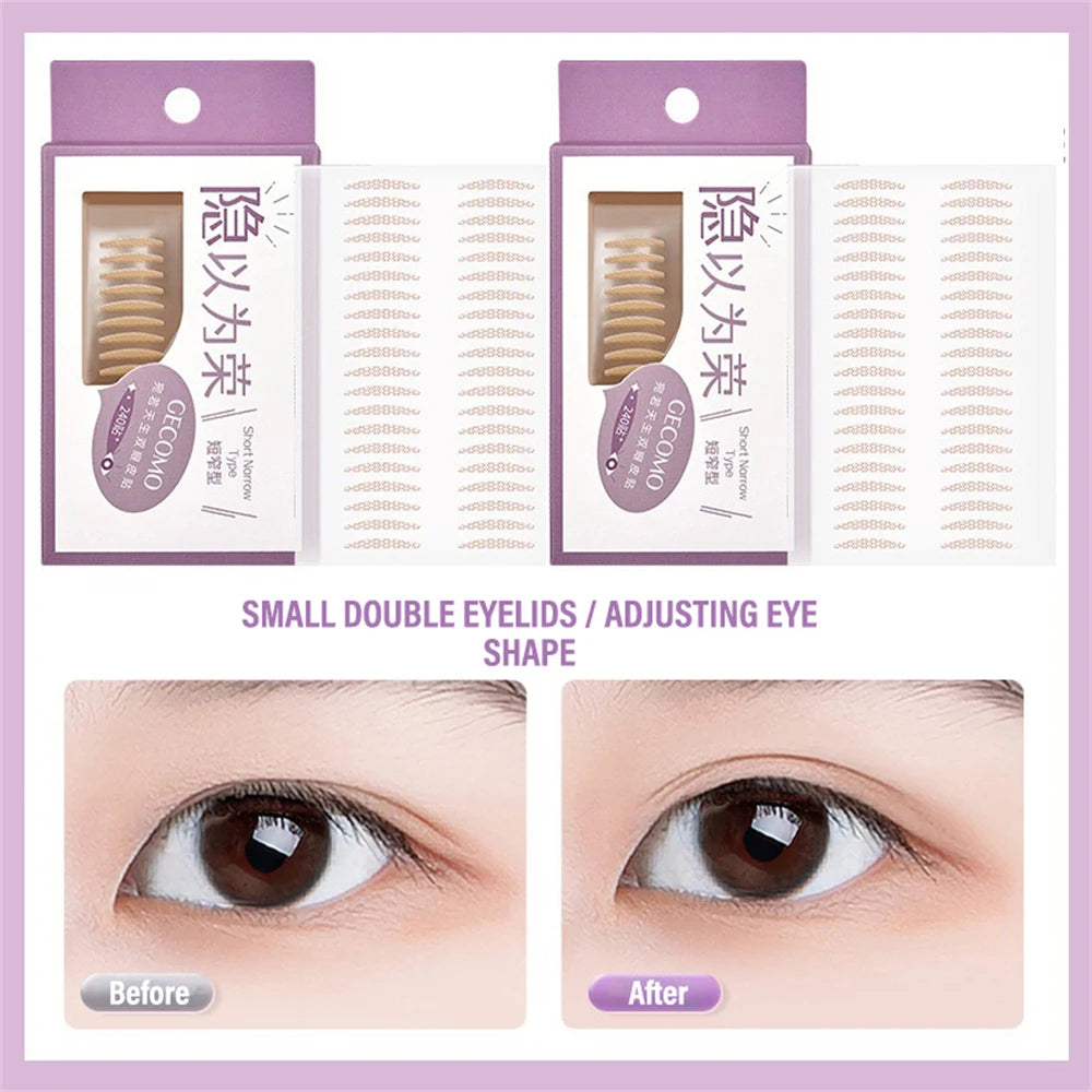 240 PCS Double Eyelid Tape Stickers – Invisible Natural Lift