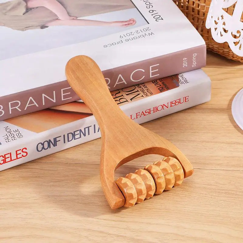 Wooden Roller Massager – Compact Body, Neck & Shoulder Tool