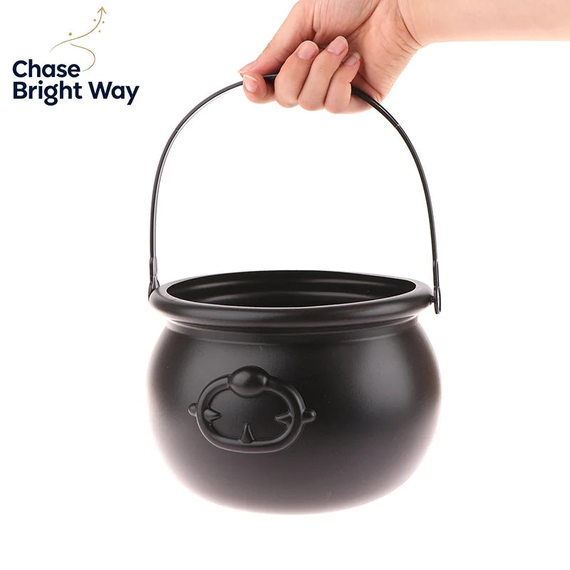 Large Wizard Cauldron Halloween Decoration & Candy Holder