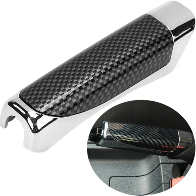 Universal Car Handbrake Cover – Carbon Fiber & Wood ABS