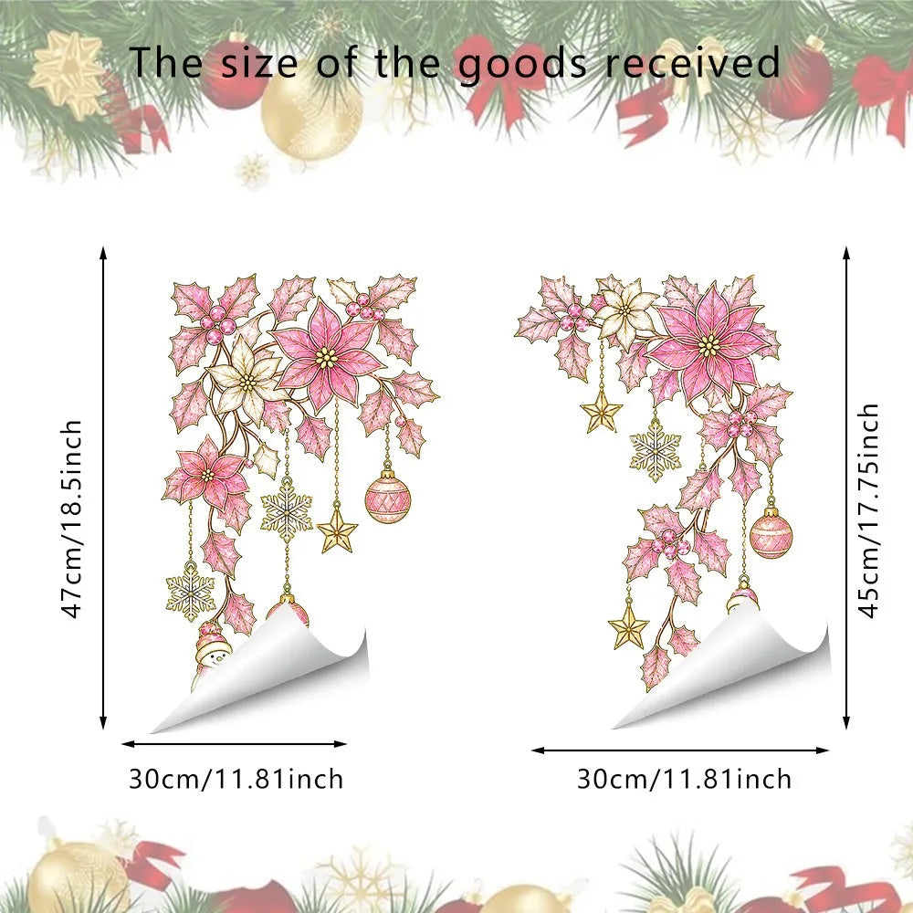 Christmas Window Decals – Snowman, Vines & Holiday Stickers