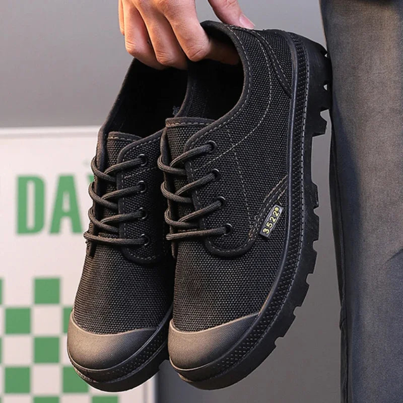 LEDP Men's Canvas Sneakers – Breathable Lace-Up Sport Shoes