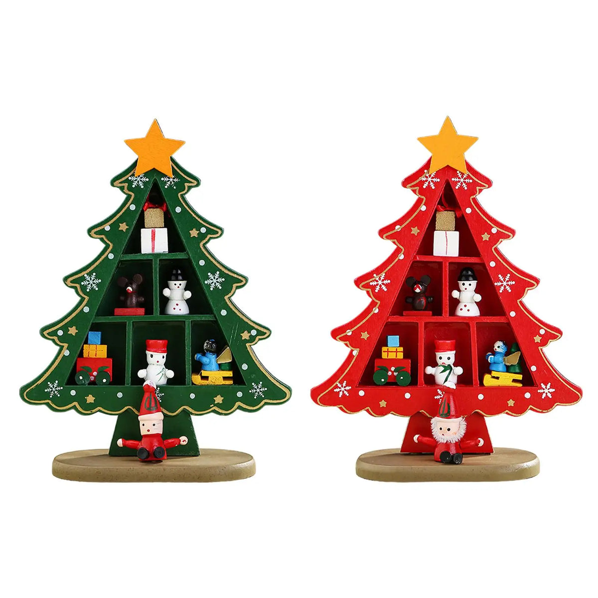 Tabletop Wooden Christmas Tree Centerpiece | Holiday Decor