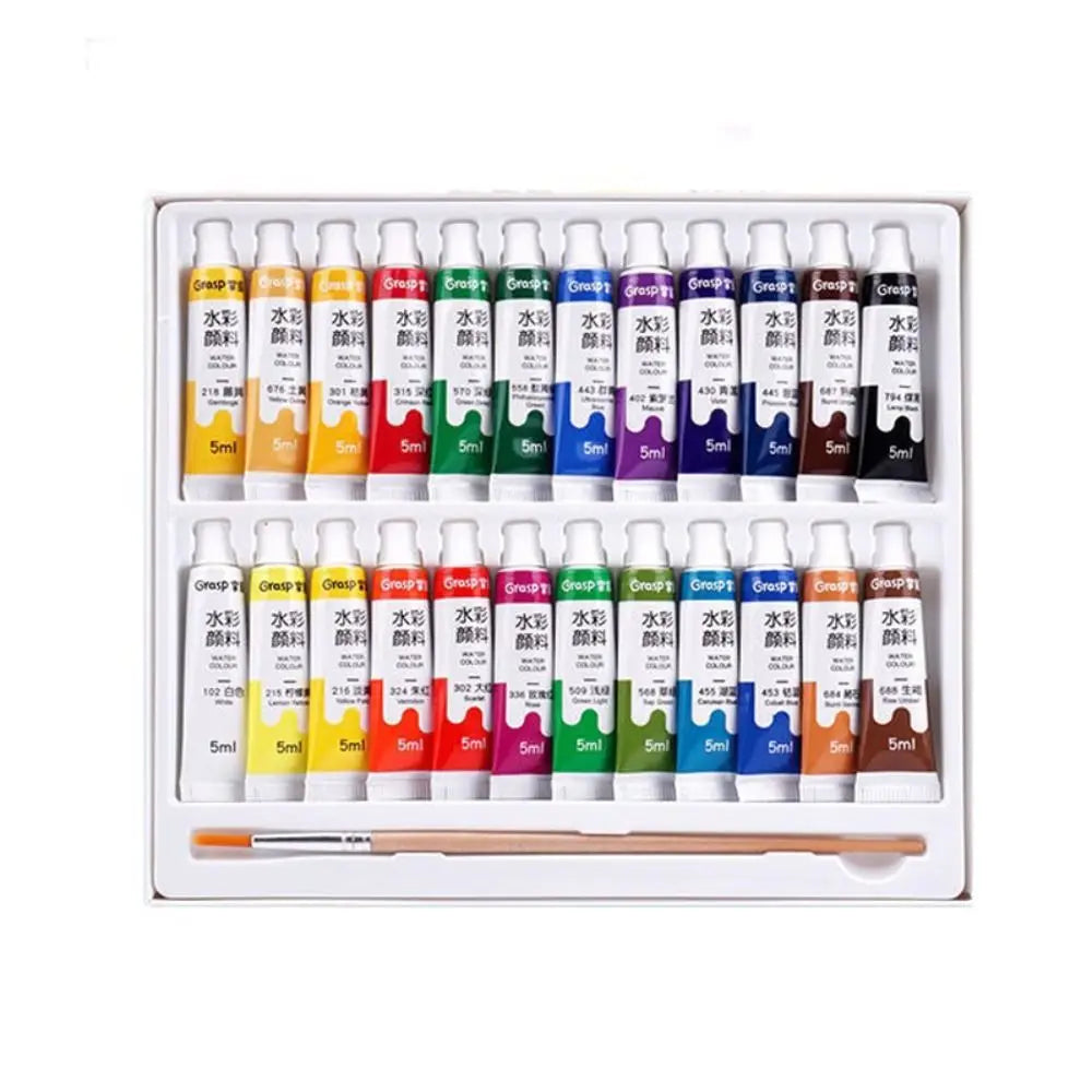 Watercolor Paint Tubes Set – 12/18/24/36 Vibrant Colors 5ml