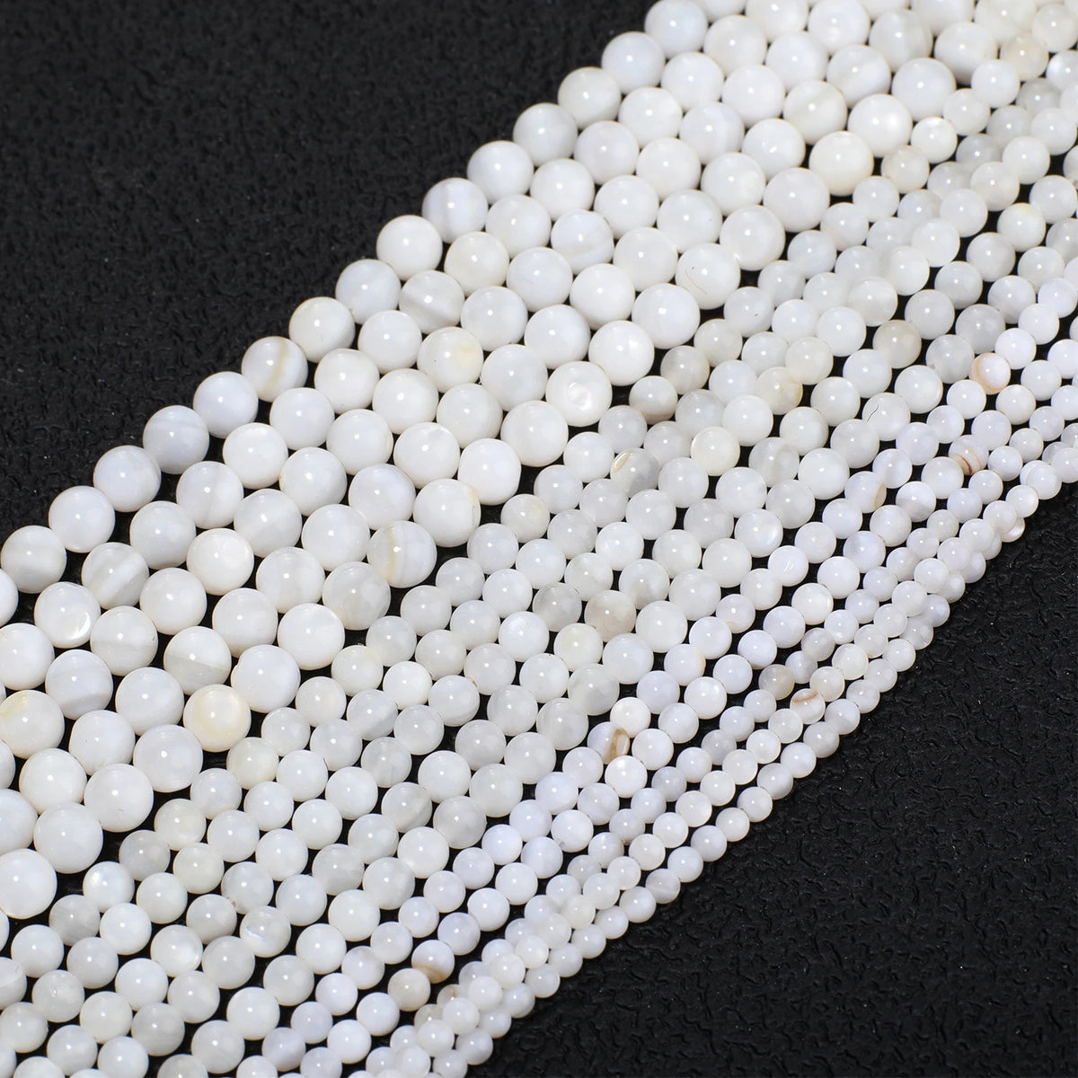 Natural White Shell Pearl Beads 2/3/4mm – Round Spacer Beads