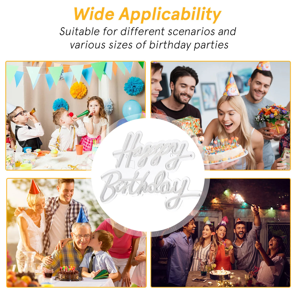 Happy Birthday LED Neon Sign | USB Powered Party Wall Decor