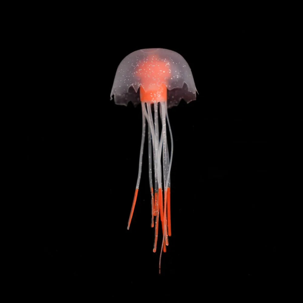 Glowing Silicone Jellyfish Aquarium Ornament | Fish Tank Decor