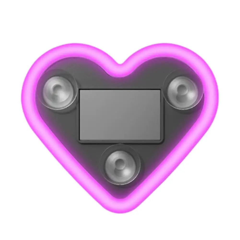 Solar Heart Neon LED Car Window Atmosphere Light – Wire-Free