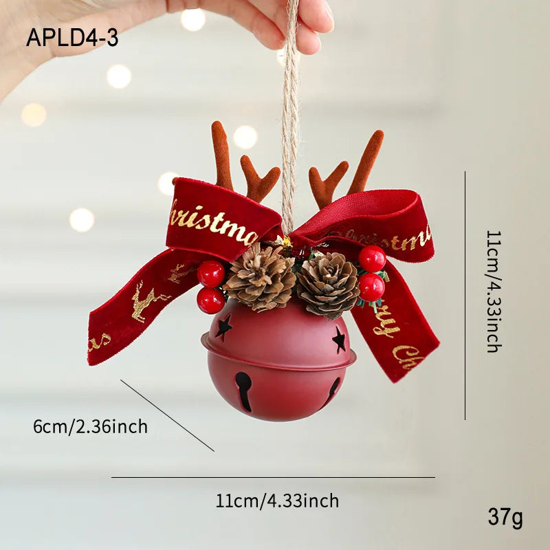 Vintage Christmas Hanging Ornaments – Bells, Antlers & Pinecones