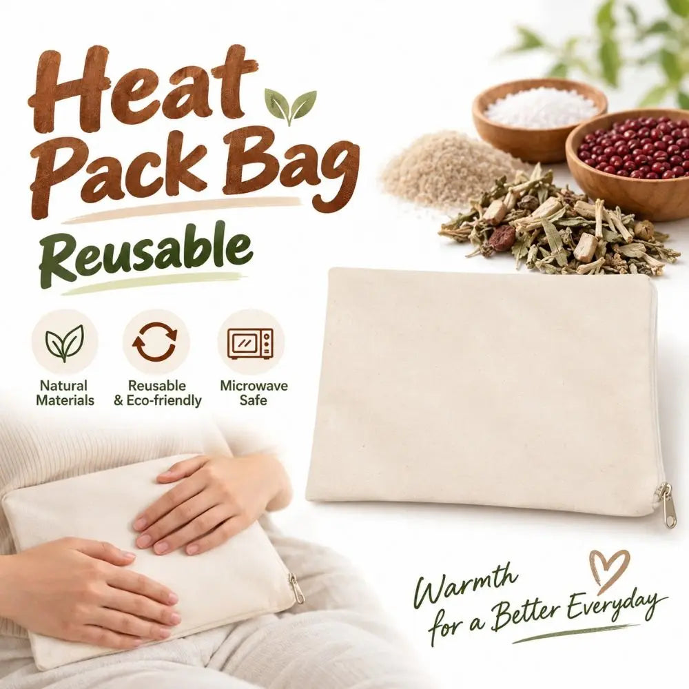 Reusable Fillable Cotton Heating Pad Bag | Zipper Warming Pouch