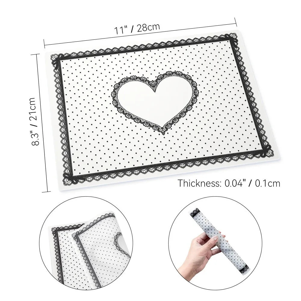 Silicone Nail Art Mat – Foldable Non-Slip Lace Hand Pillow Pad