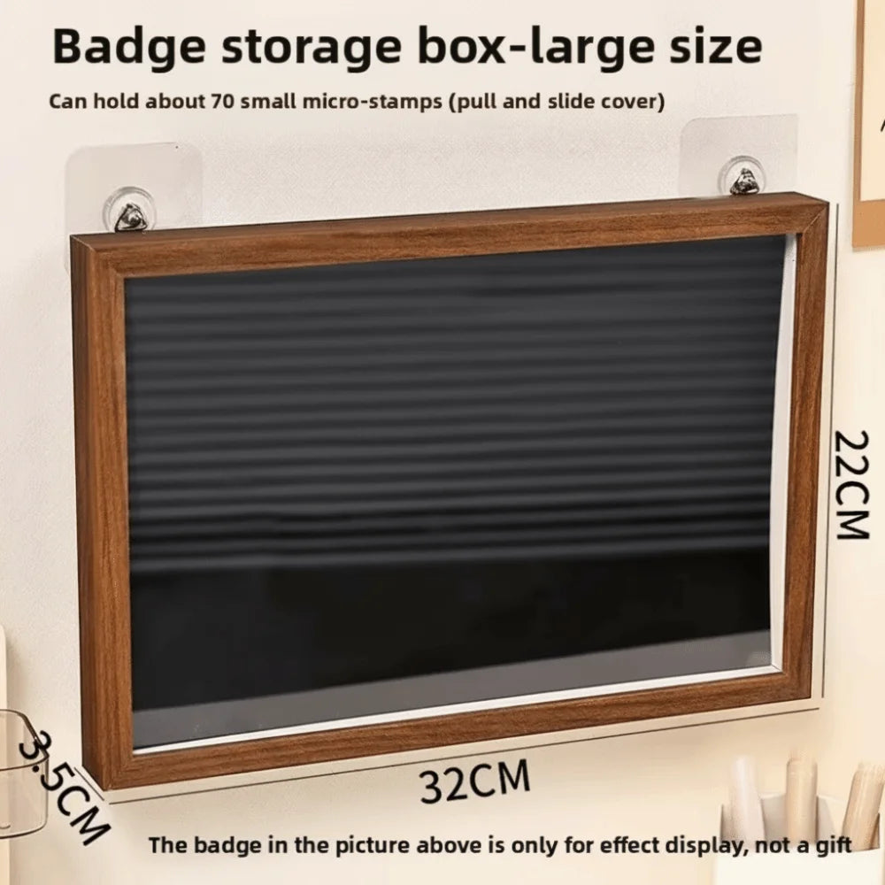 Wall-Mounted Badge & Brooch Display Frame | Felt Board Storage
