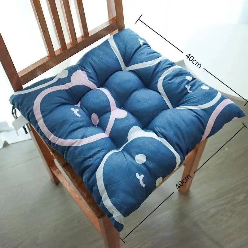 Washable Square Seat Cushion – Thick Padded Cartoon Chair Pad