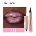 2-in-1 Lip Liner & Crystal Lip Gloss Duo – Matte + Glossy