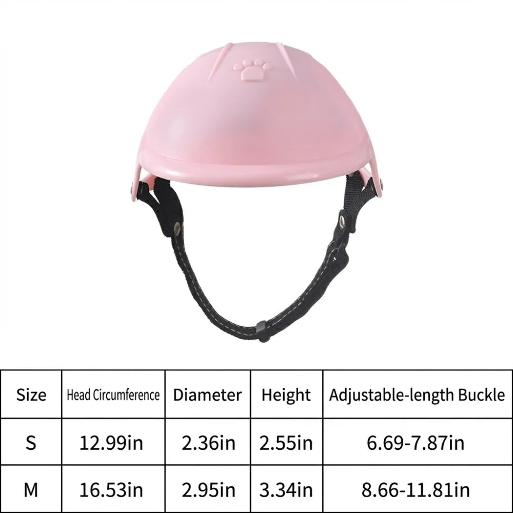 Adjustable Dog & Cat Motorcycle Helmet with Ear Holes | ABS
