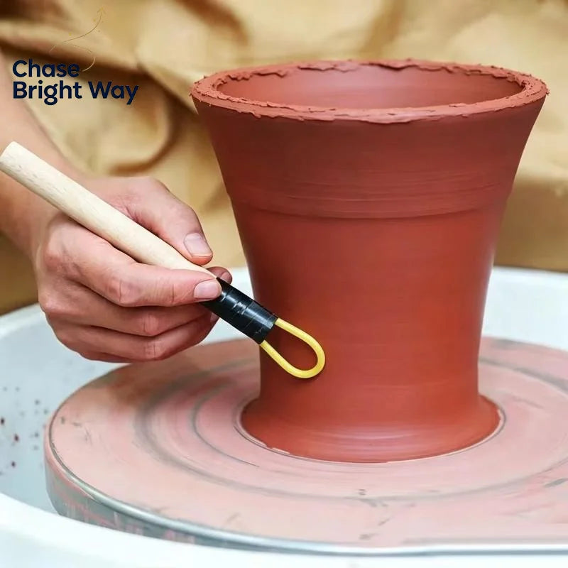 Pottery Polishing Rod – 5-Loop Clay Trimming Pen for Ceramics