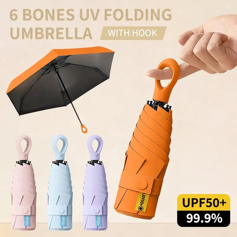 UV Protection Mini Folding Umbrella – Compact Portable Sunshade