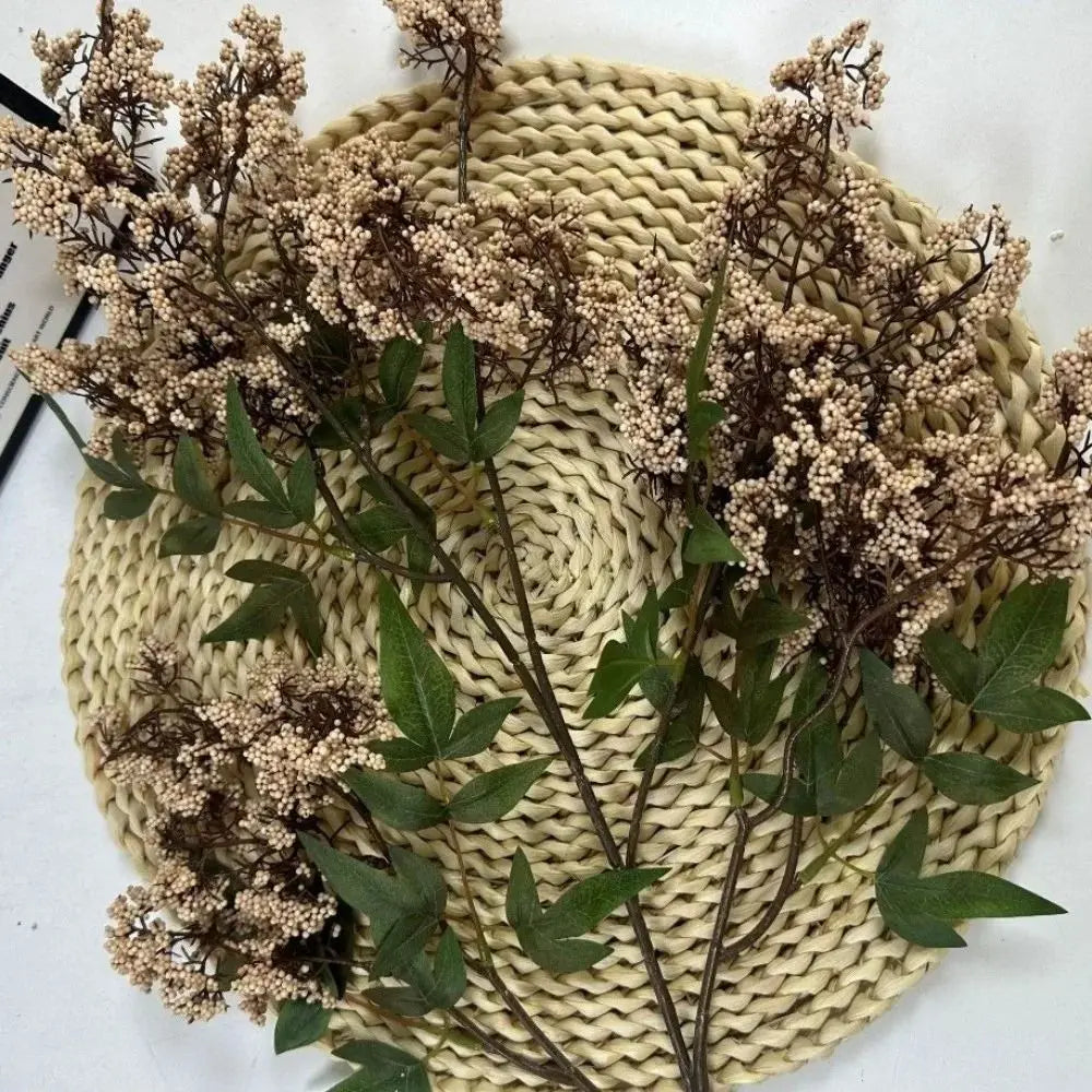 Artificial Nandina Berry Branch – Faux Silk Stem 110cm