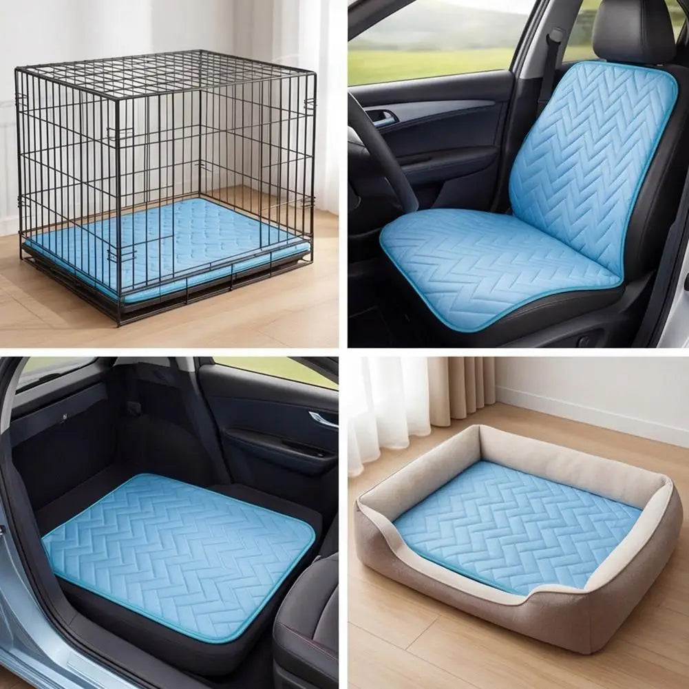 Summer Pet Cooling Mat – Ice Silk Washable Dog & Cat Pad