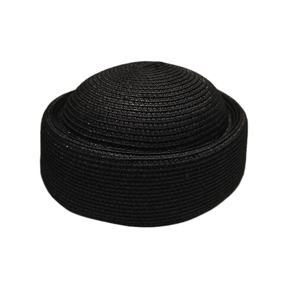 Women's Straw Pillbox Hat – Retro Japanese Painter Beret Style