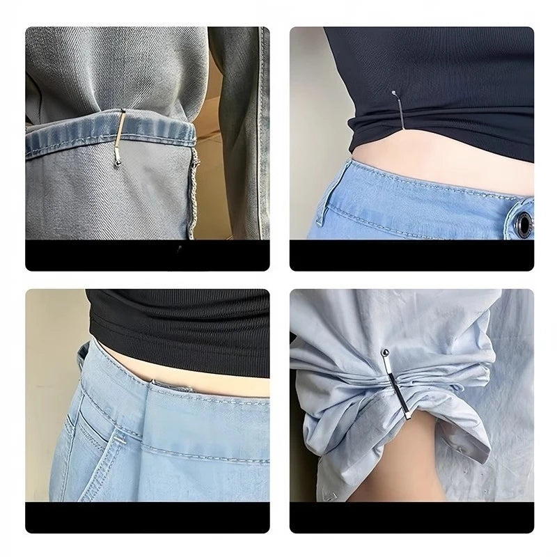 Adjustable Waist Tightening Clips for Jeans & Skirts – 4/10 Pack