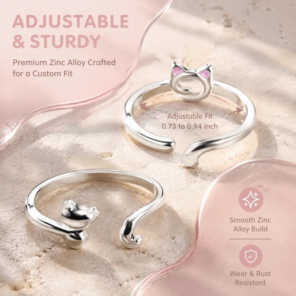 6-Pack Adjustable Crochet Tension Ring – Zinc Alloy Yarn Guide