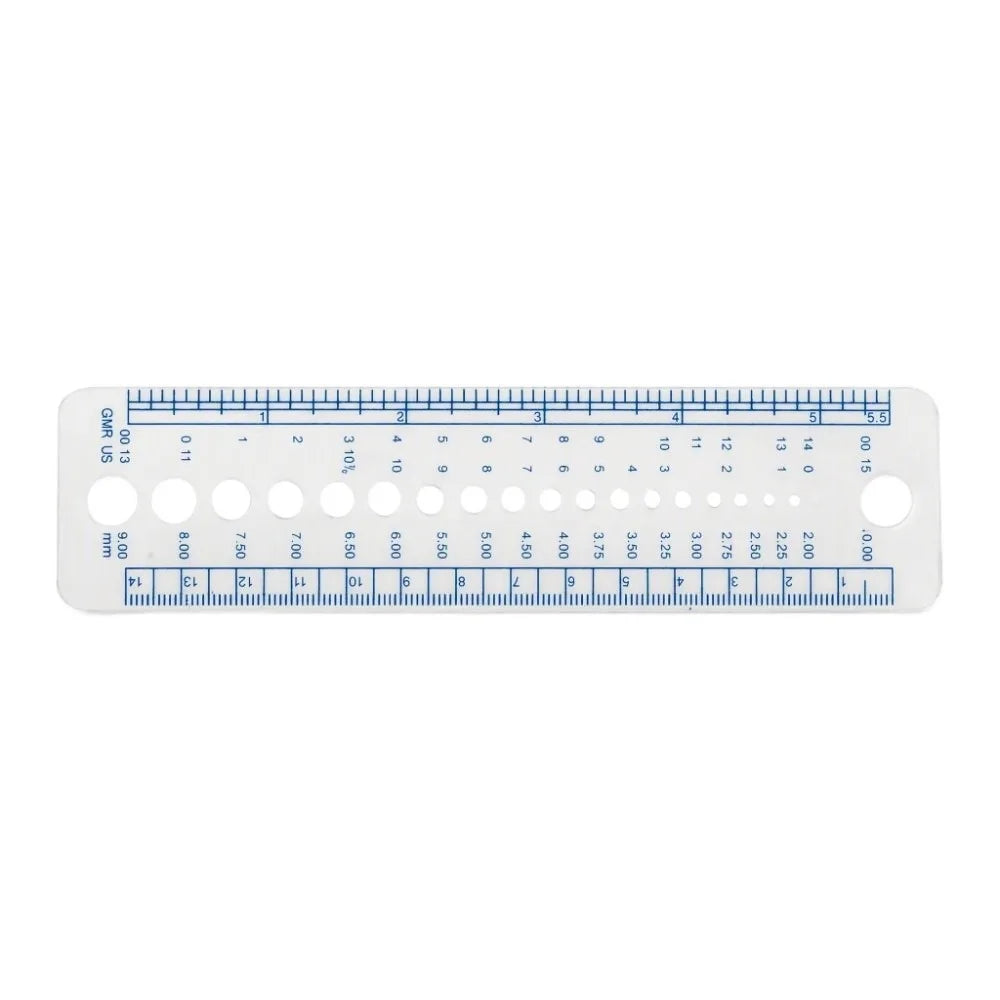 3-Pack Knitting Needle Gauge Ruler & Circle Template Set