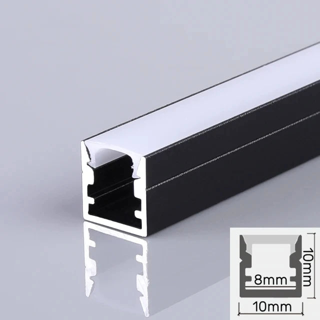 Rose Gold LED Aluminum Channel Profile U/YW Shape – Milky Cover