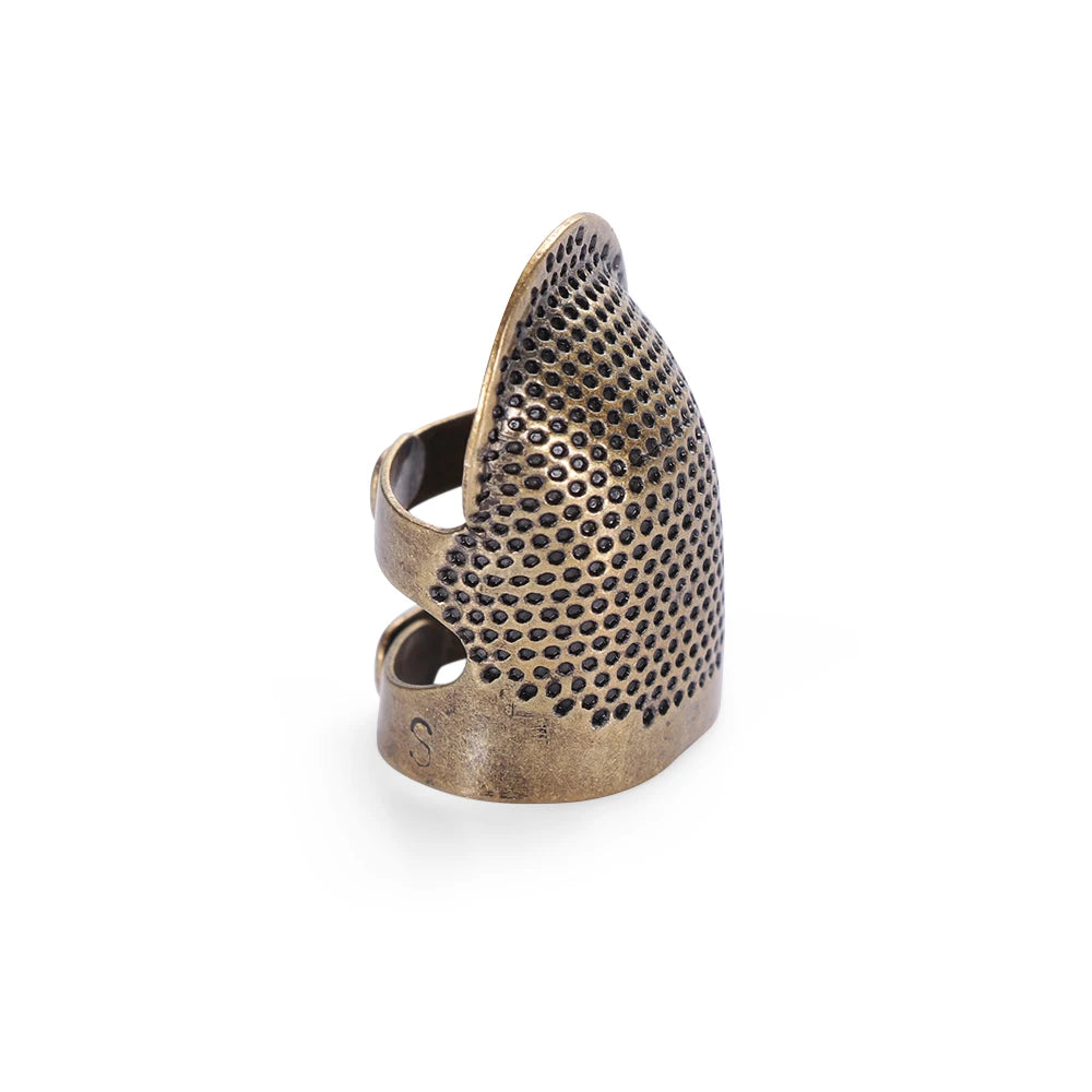 Vintage Gold Metal Needle Thimble – Sewing Finger Protector