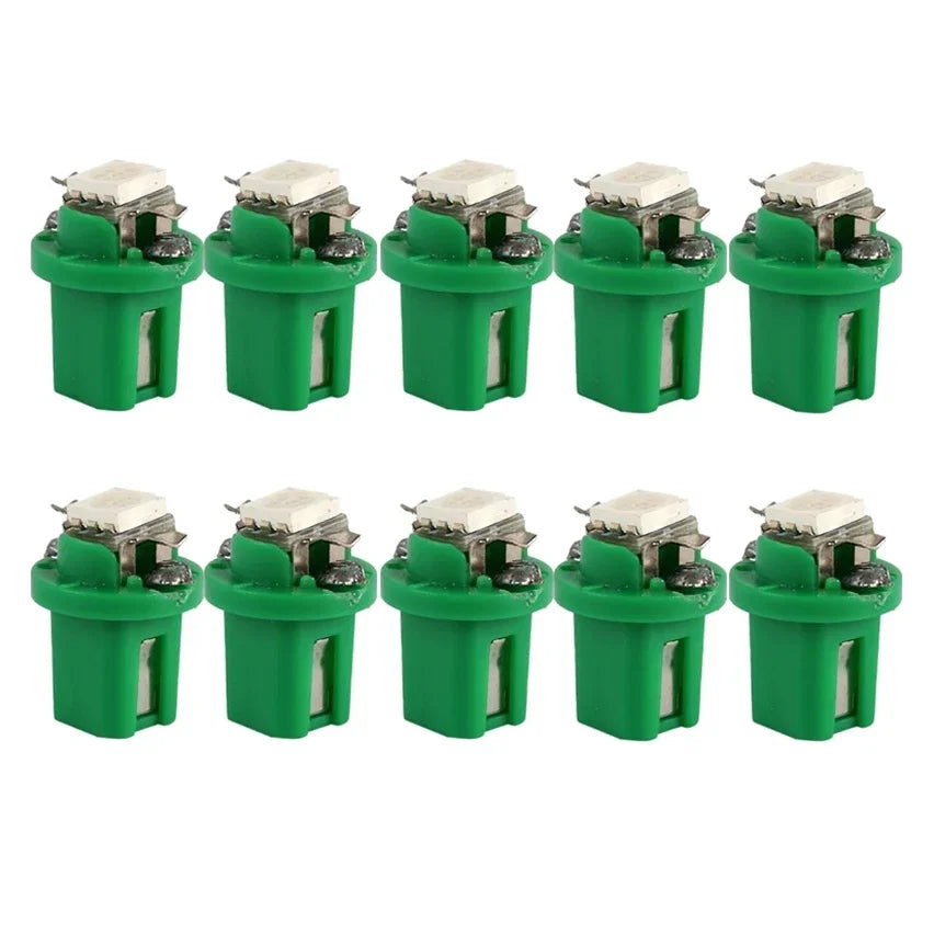 T5 B8.5D 12V LED Dashboard Bulbs – 10-Pack Car Interior