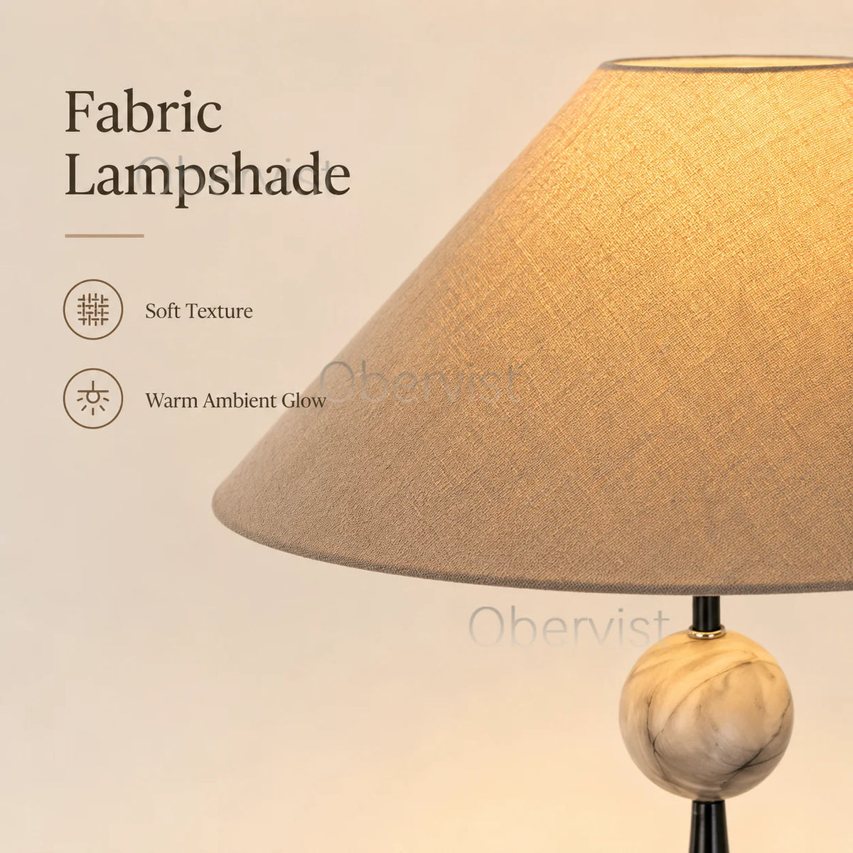 Textured Fabric Shade Floor Lamp | Modern Standing Light
