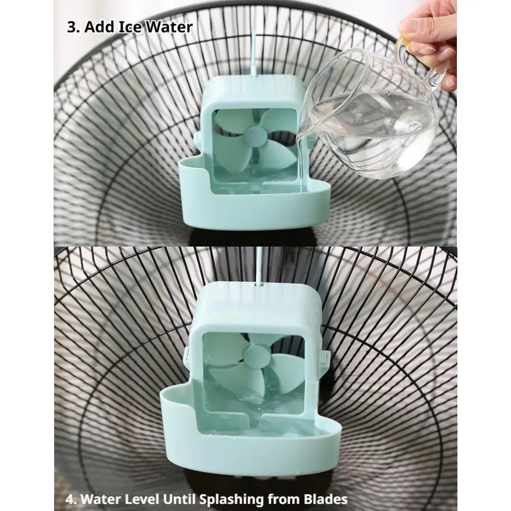 Ice Mist Fan Cooler – Hanging Grille Cooling Device | Home Office