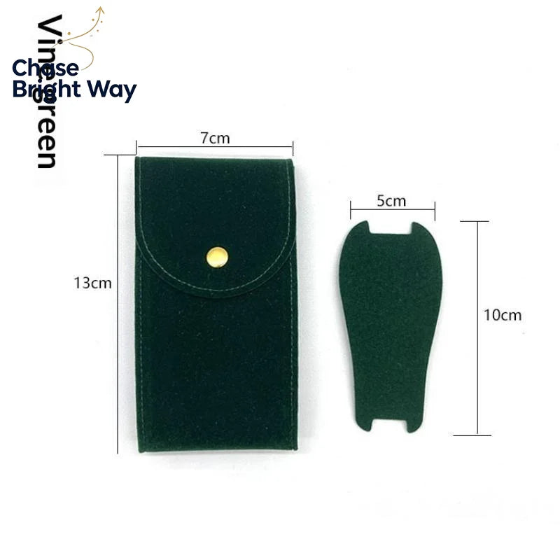 Velvet Watch Storage Pouch – Soft Lining & Snap Closure