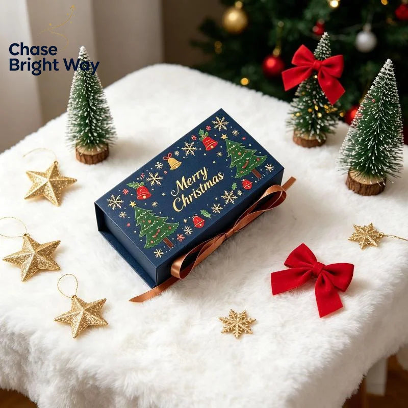 10-Pack Christmas Gift Boxes with Ribbon | Holiday Packaging