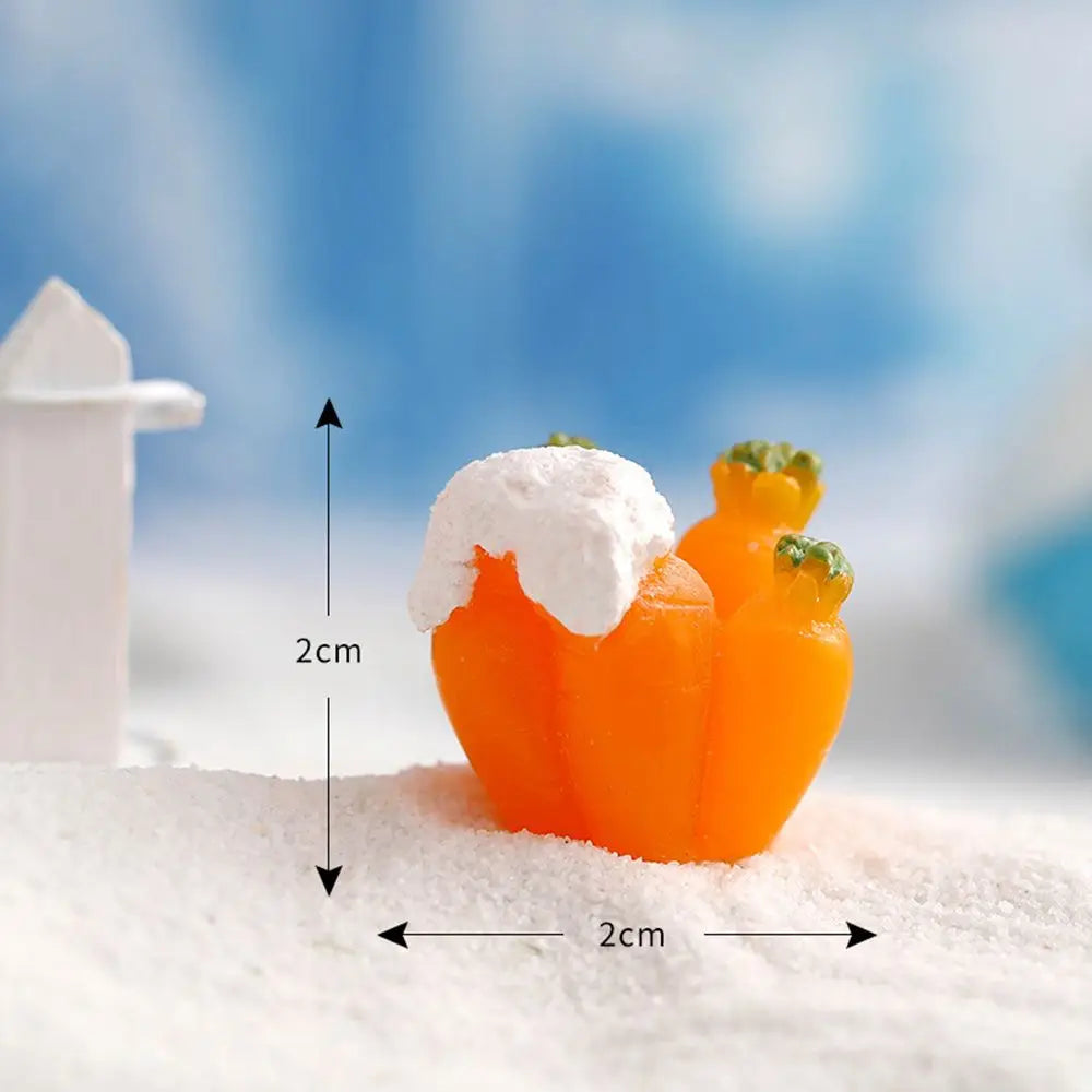Snowman Bunny Miniature Figurine – Christmas Micro Landscape Décor