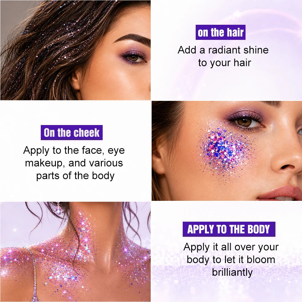 Holographic Glitter Gel Stick – Face & Body Glitter for Festivals