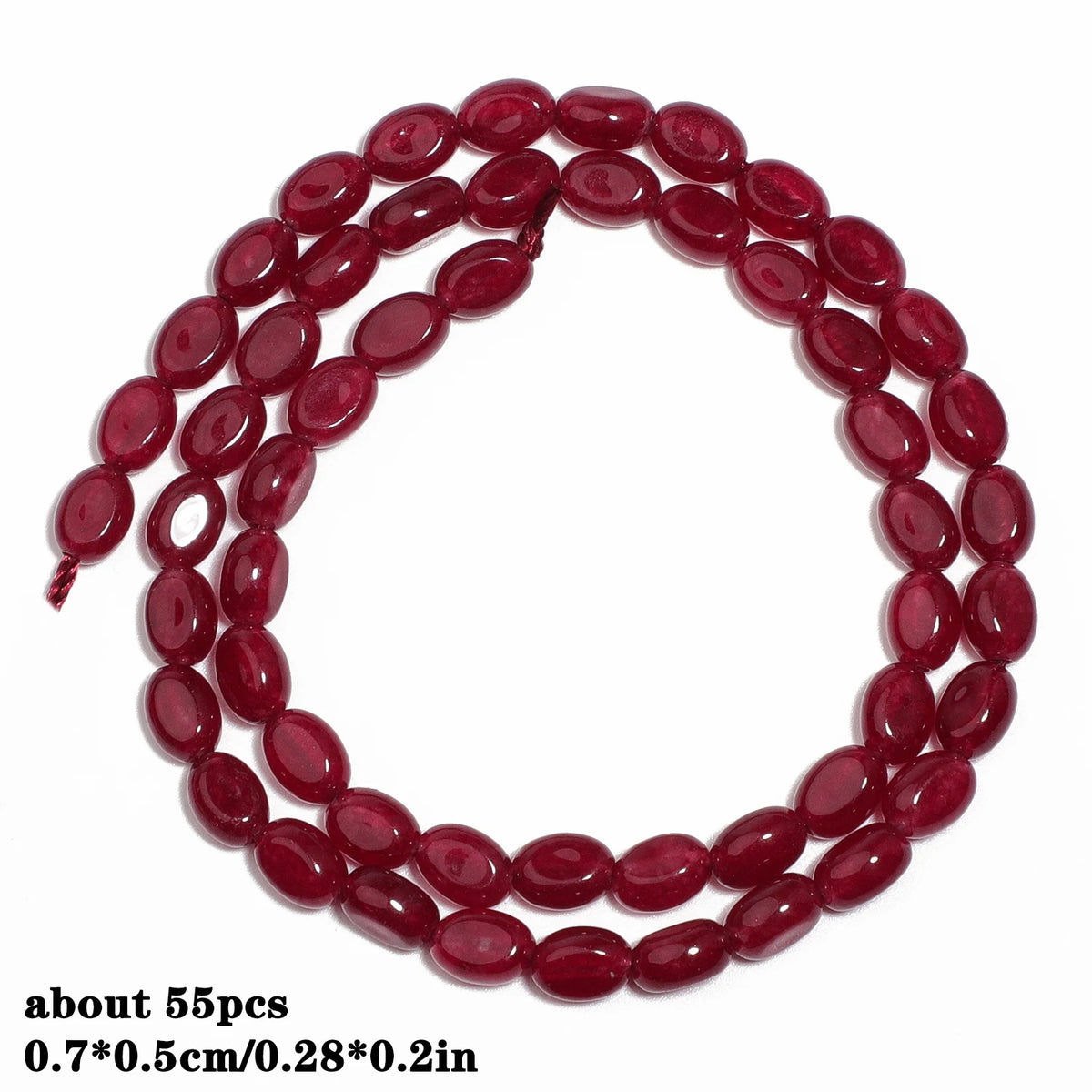 Red Chalcedony Stone Beads – Droplet, Square & Round DIY Jewelry