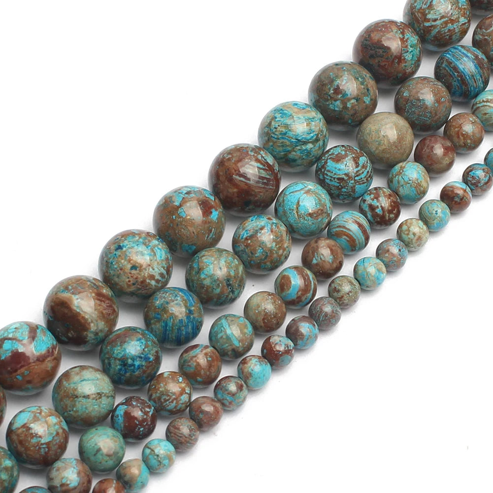 Sea Sediment Jasper Beads 8mm – Natural Stone DIY Jewelry