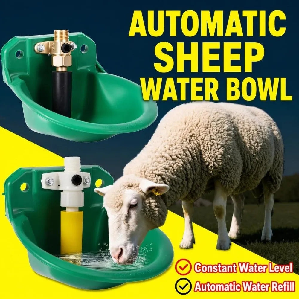 Automatic Sheep Water Bowl Float Valve Trough – Green Plastic
