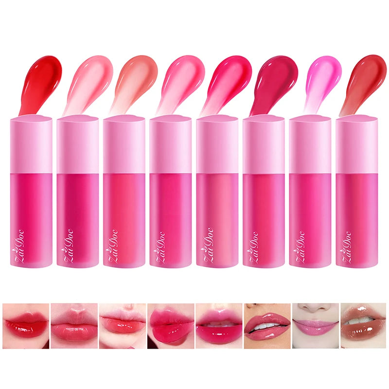 ZaiDoc Heart Lip Gloss Set – 8 Colors, Moisturizing & Shine
