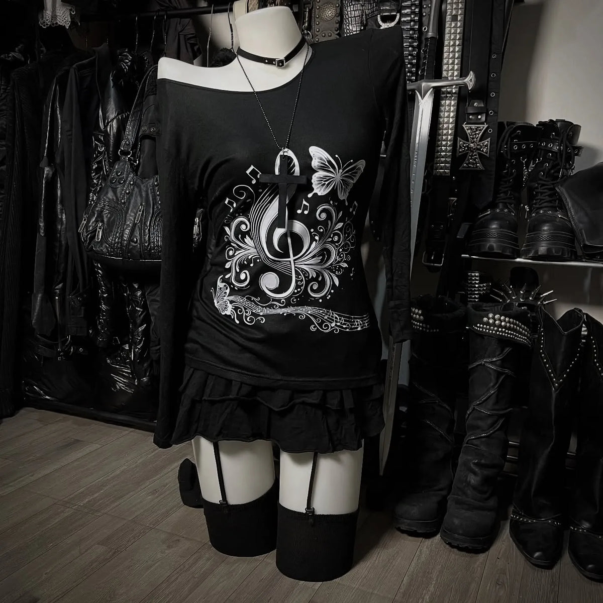 Y2K Graphic Long Sleeve Top – Vintage Punk Streetwear Tee