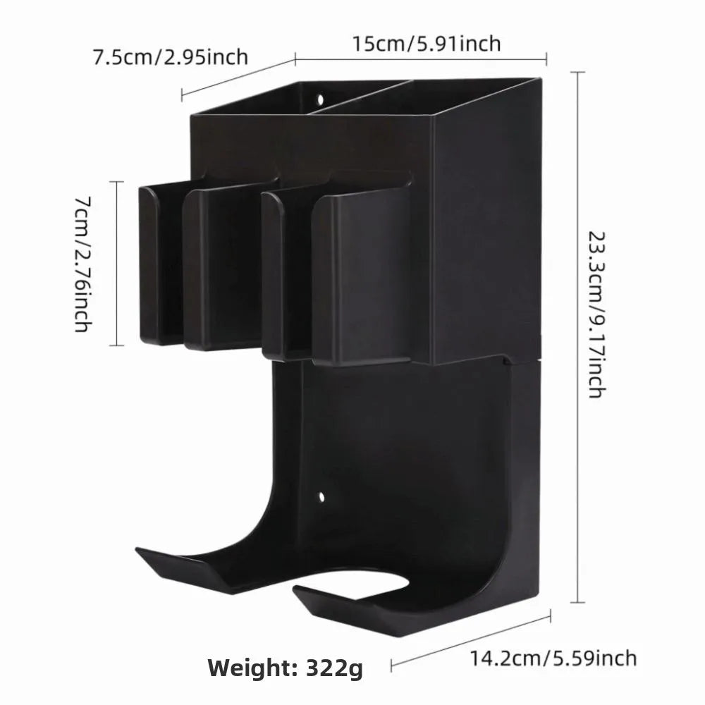 Wall-Mounted Barber Clipper Holder Rack | Multi-Slot Organizer