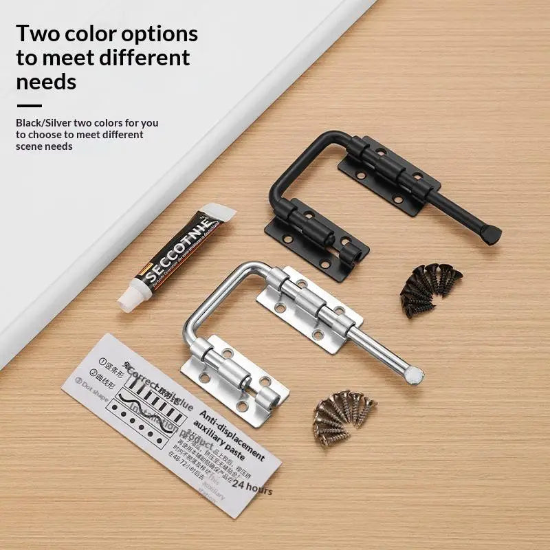 Stainless Steel Gate Latch 90/180° Non-Perforated Door Lock Set