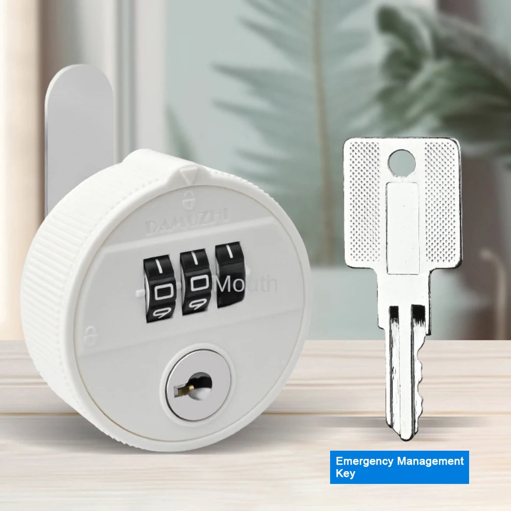 Zinc Alloy 3-Digit Combination Lock – Cabinet & Mailbox