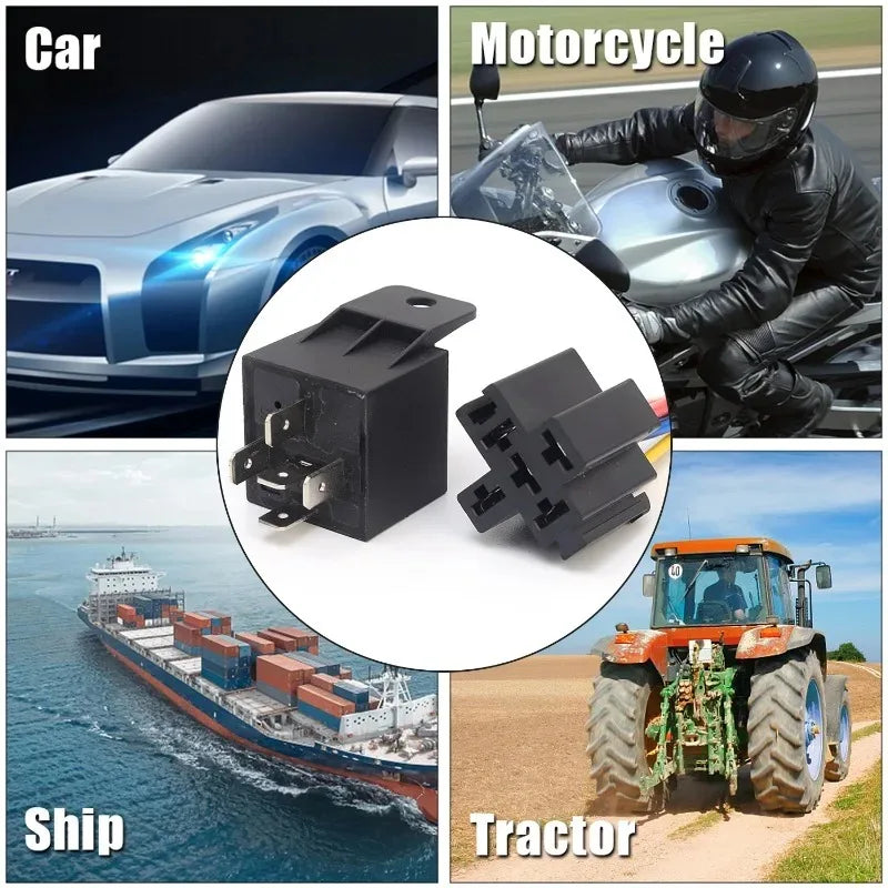 12V/24V 5-Pin 40A Car Relay with Socket & Harness – SPDT JD1914