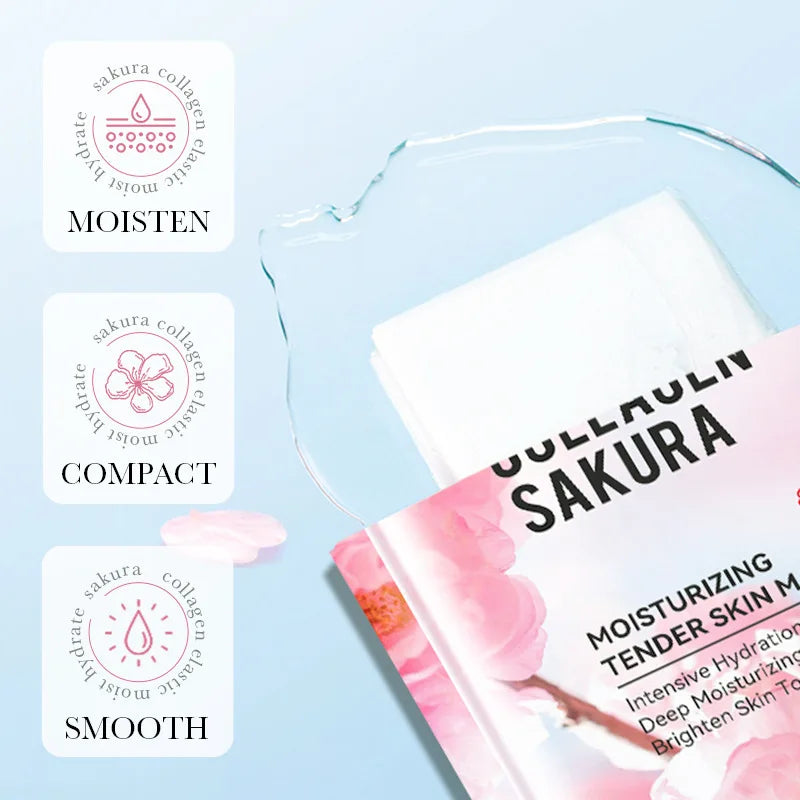 SADOER Sakura Face Sheet Mask – Hydrating & Brightening 5-Pack