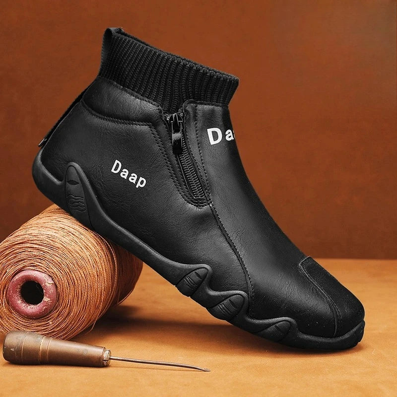 LEDP Men's High-Top Ankle Boots – Non-Slip Outdoor Work Shoes