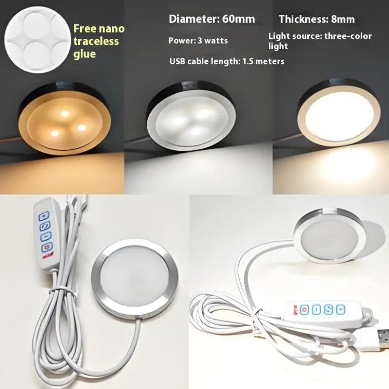 USB Circular Ultra-Thin Aluminum LED Lamp 5V – DIY & 3D Printer